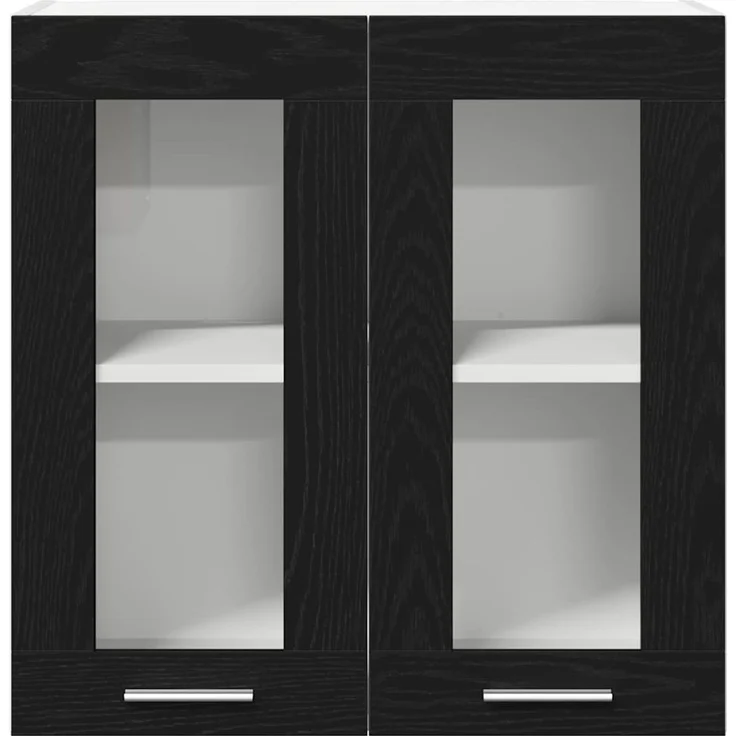vidaXL Hängeschrank Schwarz Eichen-Optik 60 x 31 x 60 cm Holzwerkstoff 863152 – Bild 7