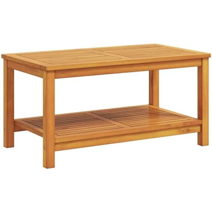 vidaXL Beistelltisch Braun 90 x 50 x 45 cm Massivholz Akazie 4108104 – Bild 2
