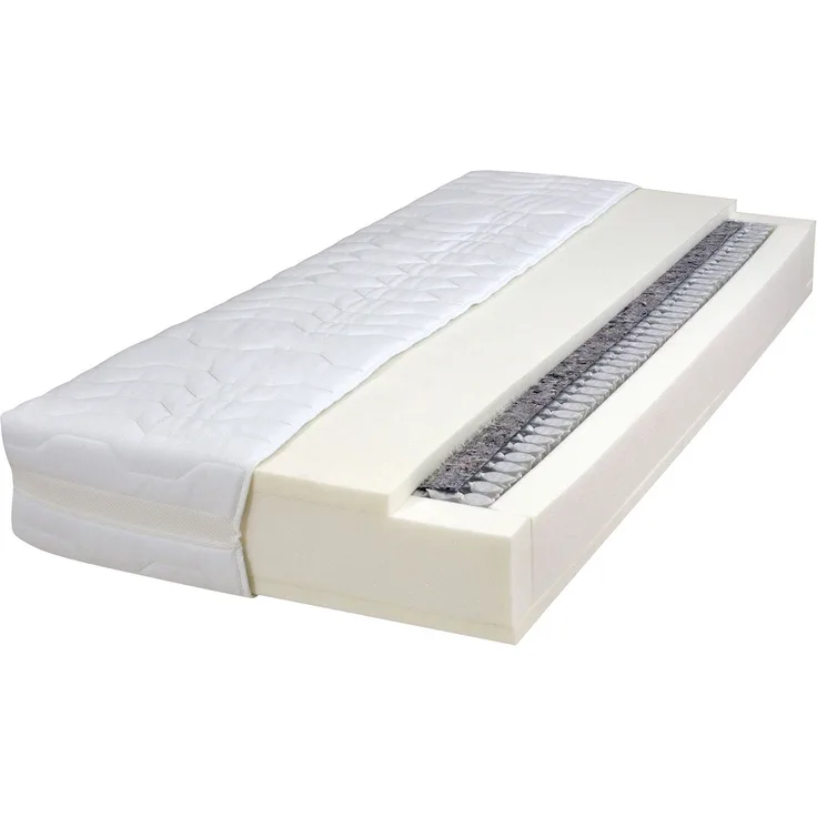 Taschenfederkernmatratze Easydream TFK 2000 Micropocket 100 x 200 cm / T660 Dormi Spring - 50252-900, Weiß, 100 x 25 x 200 cm
