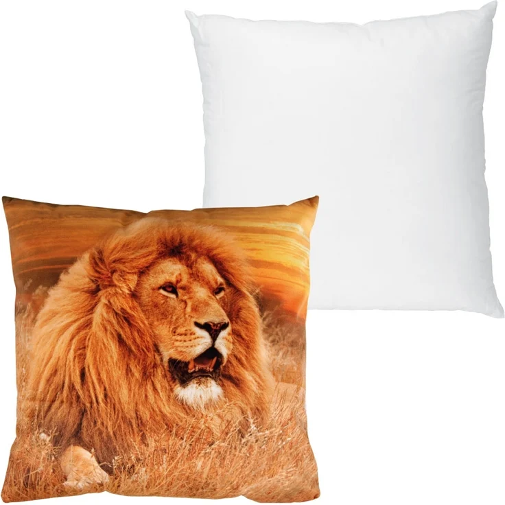 Bestlivings Dekokissen mit Fotodruck ca. 40x40cm, Beidseitig bedruckt, in vielen Motiven verfügbar ( Design: LÖWE / SONNENUNTERGANG ) – Bild 3