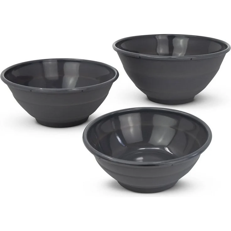 Coolinato Schüssel Set 3tlg grau aus Silikon, Silikon – Bild 5