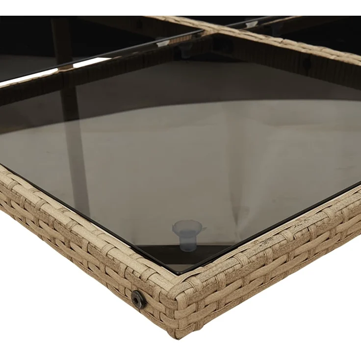 vidaXL 13-tlg. Garten-Essgruppe mit Kissen Beigemischung Poly Rattan 3211044 – Bild 3