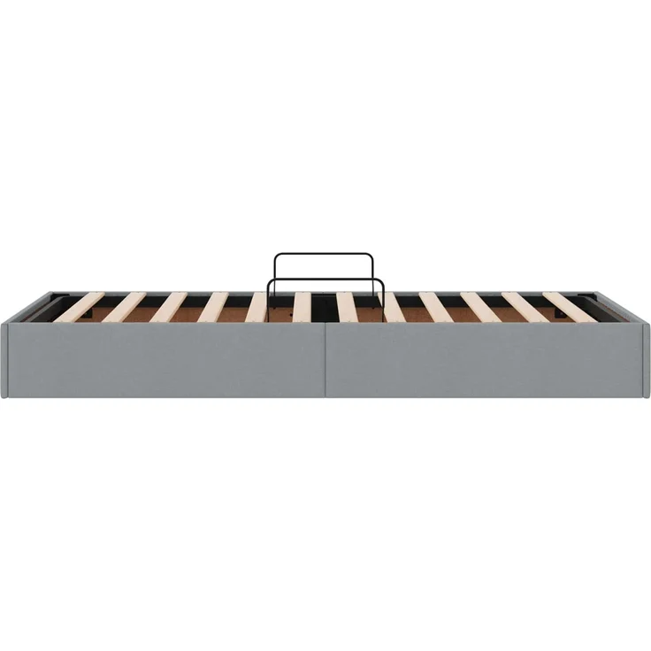 vidaXL Ottoman Bettgestell mit Speicher Hellgrau 90 x 190 cm Stoff 3442790 – Bild 8