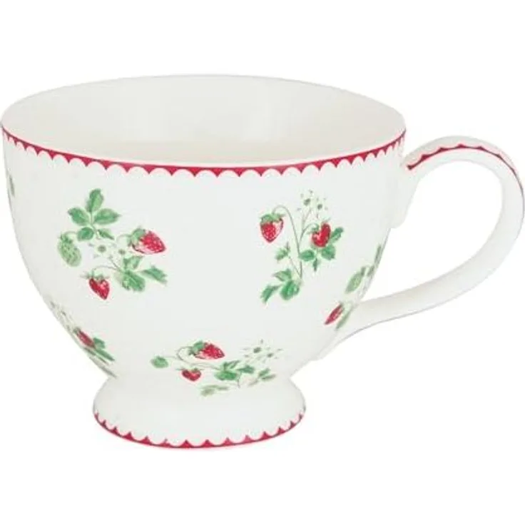 Greengate Tasse Berry Teetasse white 0,4l, Steingut