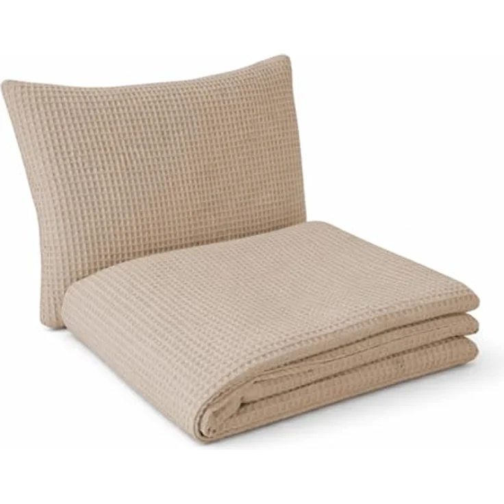 Babynestchen Neugeborene – 5-teiliges Baby Set mit Babynest aus Waffelpique Baumwolle – Nestchen Baby für Babybett & Kinderbett – Babykokon Tragbar – OEKO-TEX zertifiziert – Zubehör Babybett - Braun – Bild 8