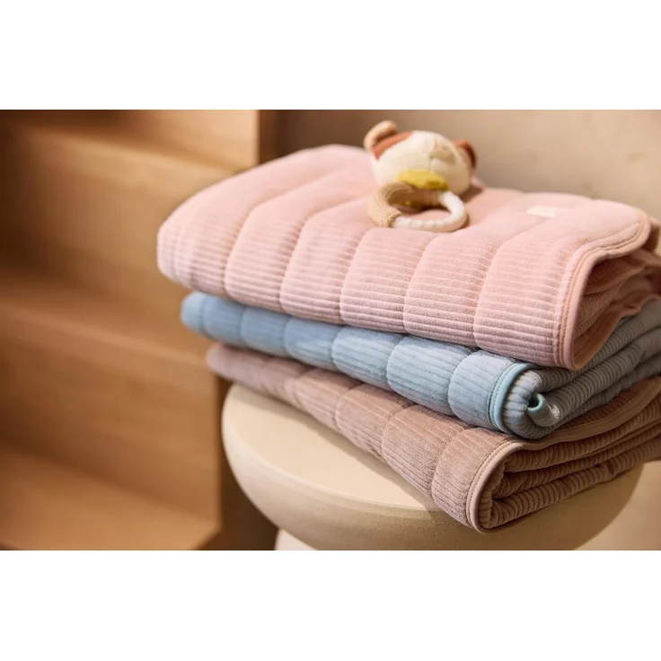 Jollein Babydecke 75 x 100 cm - Samt Ripp - Sea Gr – Bild 7