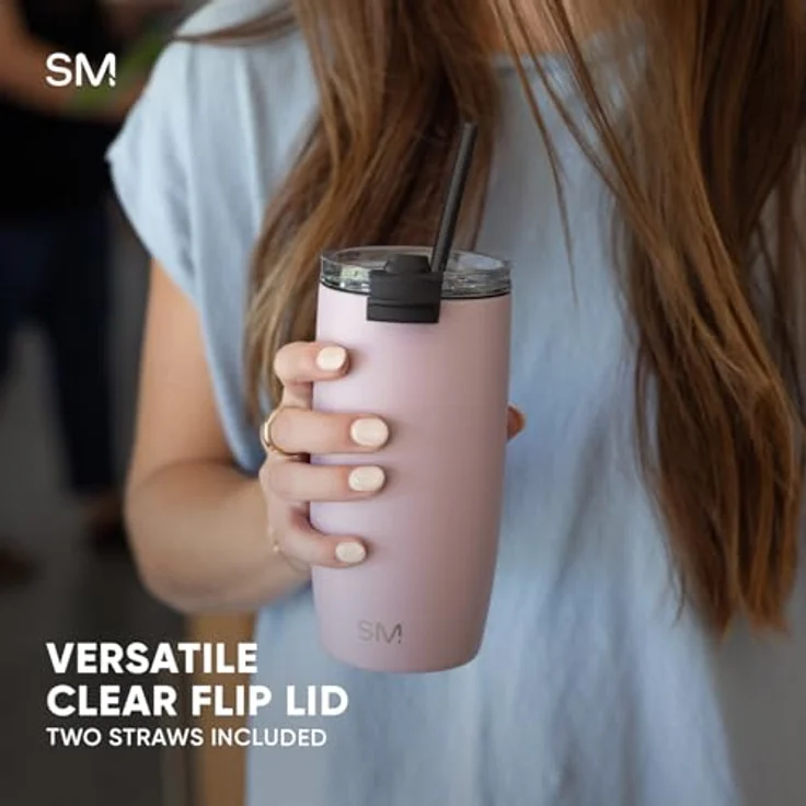 Simple Modern Thermobecher Kaffeebecher to go mit Klappdeckel | Isolierter Edelstahl-Kaffeebecher | Geschenke für Frauen und Männer | Voyager | 350ml | Lavender Mist – Bild 6