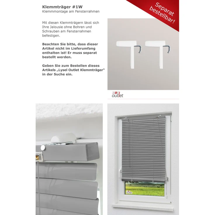 Qualitätsalujalousie 25mm in Silber in den Maßen (B x H) 110cm * 130cm – Bild 8