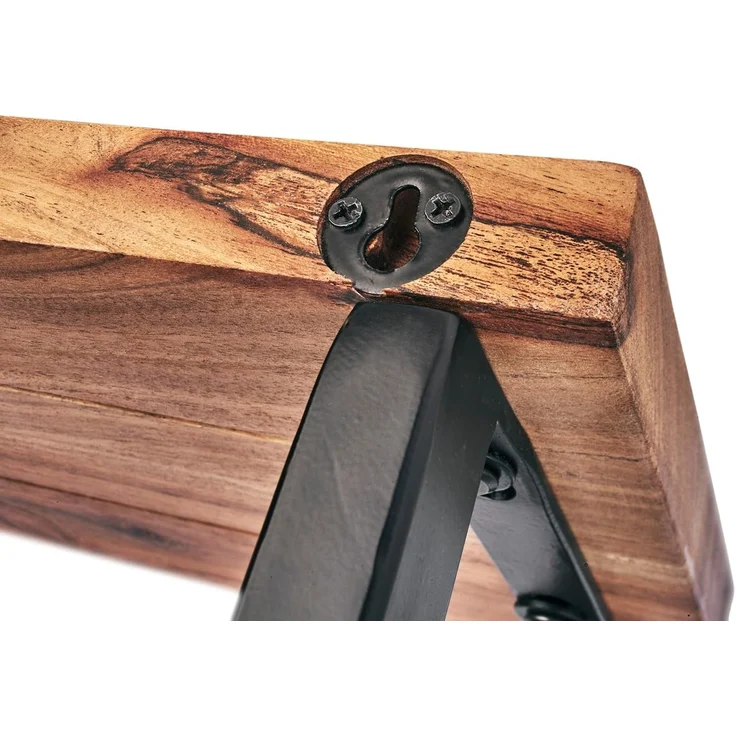 Kobolo Garderobenständer Garderobe Wandregal Wandgarderobe Metall und Holz – Bild 5