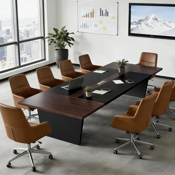 Konferenztisch Besprechungstisch Tischplatte25mm Büro 360*100*74cm M1
