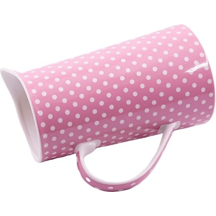Krug Wasserkrug Steinzeug rosa 1 Liter Landhausstil – Bild 2