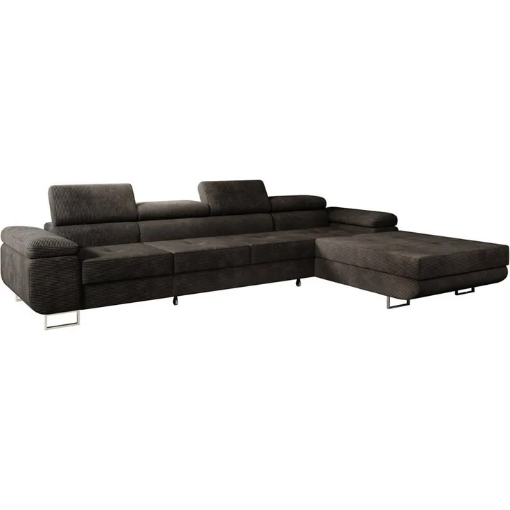 Luxusbetten24 Schlafsofa Designer Sofa Calvera Maxi, in Cord mit Schlaf- und Klappfunktion