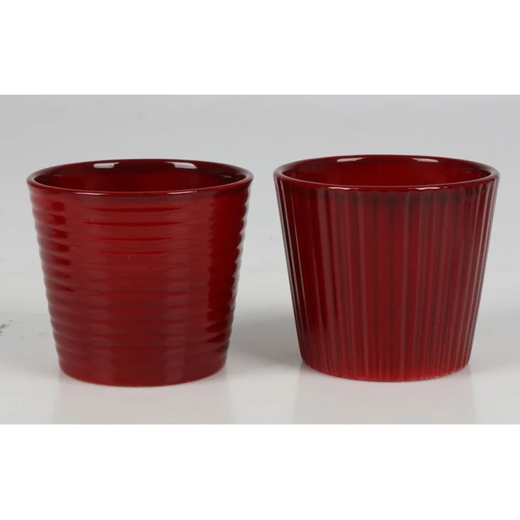 Übertopf Mini aus Keramik, 9cm, Töpfe für Pflanzen, Kübel für Innen und Außen, Kräutergefäß im Winter, Dekoration für Weihnachten, Schalen für Garten – Bild 3