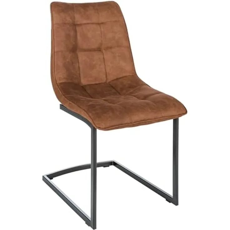 riess-ambiente Freischwinger MIAMI hellbraun, Esszimmer · Microfaser · Metall · Industrial