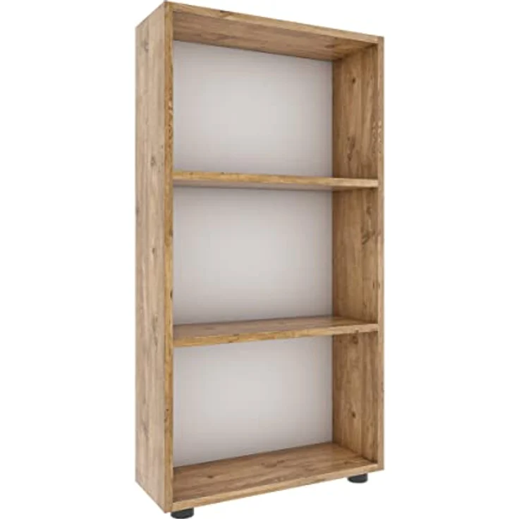 MID.YOU Regal Honigeiche, 2 Fächer, Holzwerkstoff, stehend, 56x108x20 cm, verschiedene Größen und Holzdekore erhältlich – Bild 3