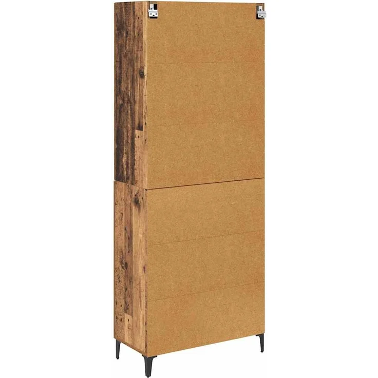 vidaXL Highboard Wandmontiert Altholz 69,5 x 34 x 180 cm Holzwerkstoff 3415628 – Bild 9