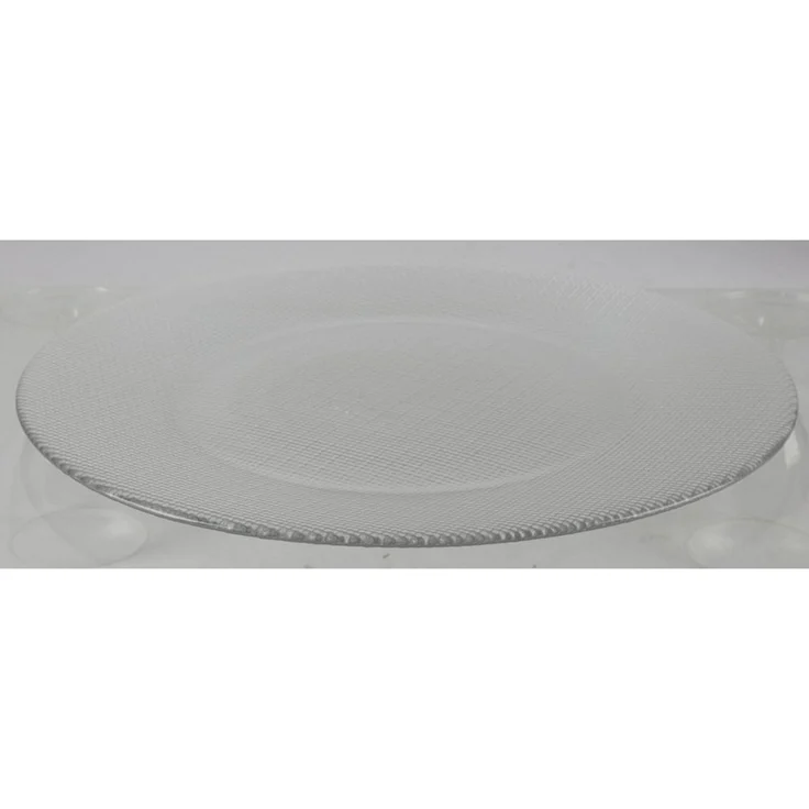 12x Platzteller Inca, Transparent, 31cm, aus Glas, für Speisen, als Servierplatte, zur Dekoration von Essen, Geschirr für Küche und Tisch, Untersetzer – Bild 3