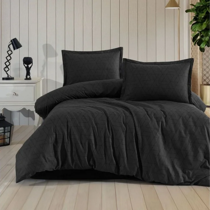 alesvelt Bettwäsche -Set 4-teiliges Ranforce-Baumwoll-Set 200 x 220 cm, 2x Kissenbezug, 1x Spannbettlaken, 1x Bettdeckenbezug – Bild 1