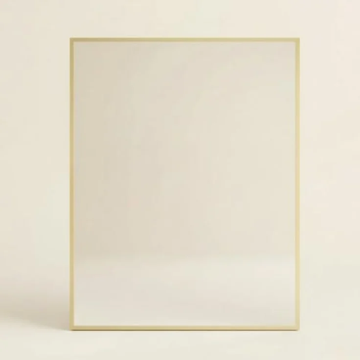 EDAXO Rechteckiger Wandspiegel VINKEL, 70 x 50 cm, Aluminiumrahmen, erhältlich in Gold und Weiß – Bild 4