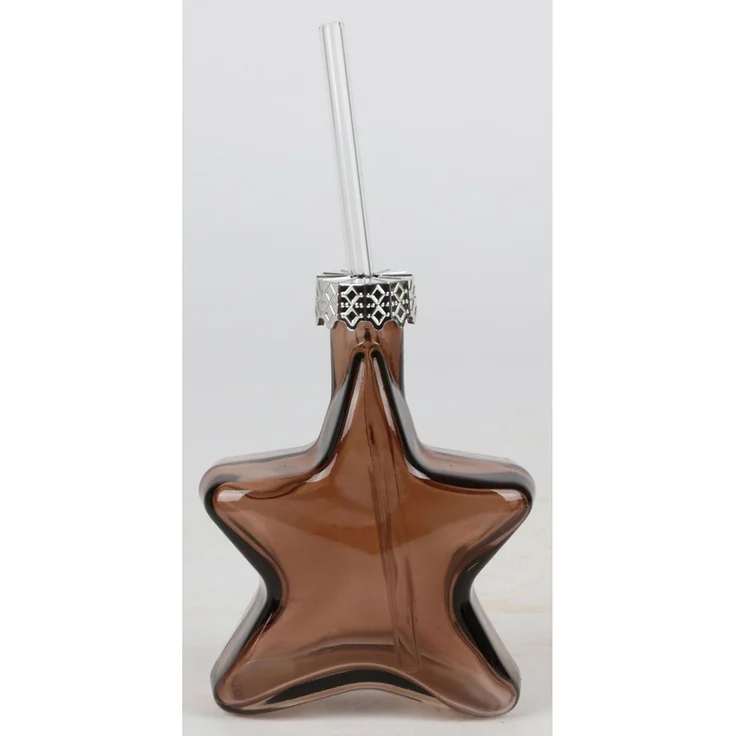 12er Set Weihnachts-Trinkgläser in Sternform aus Glas mit Trinkhalm, 200 ml, 12 Stück, Weihnachtsgläser für Getränke, Saft und Cocktails – Bild 9