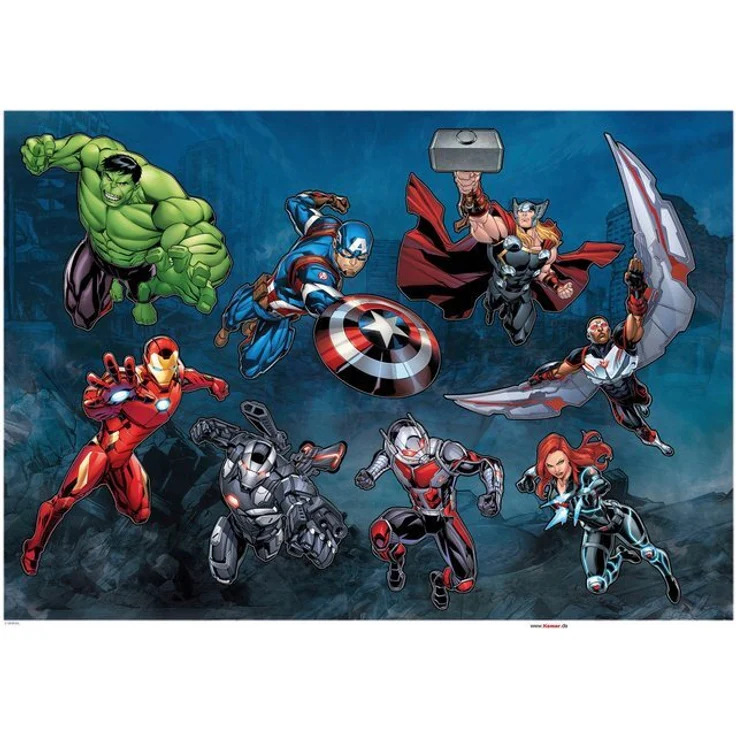 Komar Wandtattoo Avengers Crew - Größe 50 x 70 cm (8 St), Künstler: Komar, selbstklebend, Wandsticker, Kinderzimmer – Bild 4