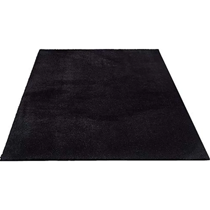 the carpet Relax kuscheliger Kurzflor Teppich, Anti-Rutsch Unterseite, Waschbar bis 30 Grad, Super Soft, Felloptik, Schwarz, 200x280 cm – Bild 4