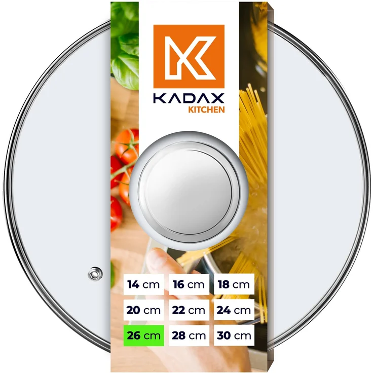 KADAX Glasdeckel 26 cm, hitzebeständig für Topf – Bild 3