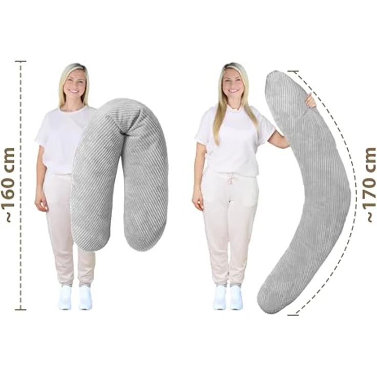 Amilian Stillkissenbezug 170 cm - Kissenbezug für Schwangerschaftskissen, Seitenschläferkissen, weicher und pflegeleichter Bezug - ideal als Ersatzbezug – Bild 4