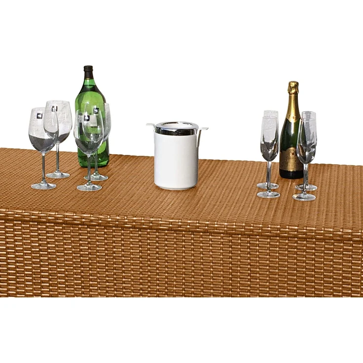 XXL Kissenbox ca. 950L auch als Tisch nutzbar mit doppel Hubautomatik u. Innenverkleidung, Farbe Natur, – Bild 5