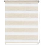 Lichtblick Doppelrollo Klemmfix ohne Bohren, Streifen, Blickdicht, Klemmträger-Montage, Sichtschutz, Wandmongtage, Deckenmontage, für Fenster und Türen Natur,120x150 cm (B x L)
