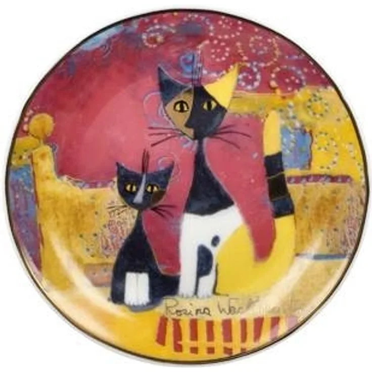 Goebel Miniteller Rosina Wachtmeister - I gatti festeggiano, Dekoteller, Teller, Fine Bone China, Bunt, 10 cm, 66860961