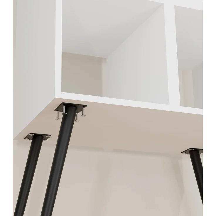 Prima-Online Tischbein Metallbeine Schräg H: 45cm / 65cm Schrankfuß Metall Schwarz Sofafuß – Bild 6
