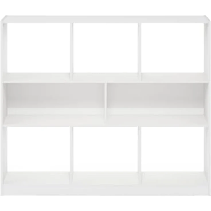 Furinno Daly 8-Würfel Horizontal 3-stöckiges Bücherregal, Bücherregal, Aufbewahrungsorganisator, 47 Breite, Weiß, 27.79 (D) x 119.99 (W) x 100 (H) cm. – Bild 6