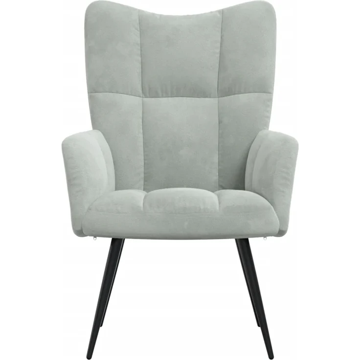 vidaXL Relaxsessel Hellgrau Samt [328073] – Bild 3