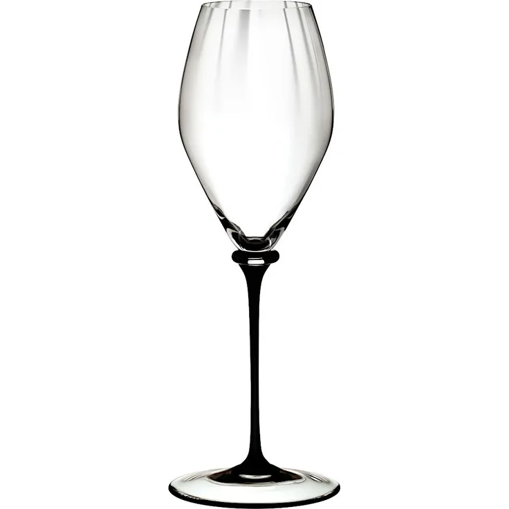 RIEDEL 4884/28D FATTO A MANO Performance Champagnerglas - Schwarzer Stiel