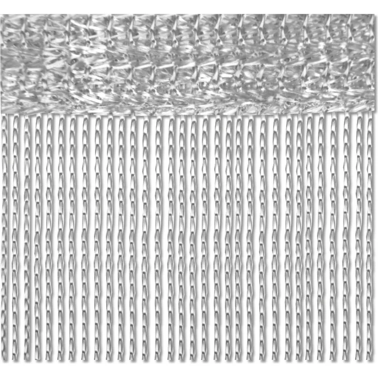 Fadenvorhang 2er Pack Gardine Raumteiler, Auswahl: 90x240 silber - hellgrau – Bild 2