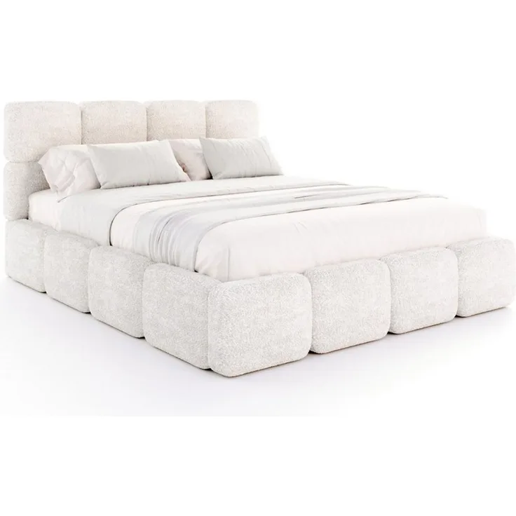 FDM Polsterbett CLOUDY Bettgestell Bett 140x200, 160x200, 180x200 cm Bestseller (verfügbar 140x200 160x200 180x200cm, Bettrahmen, Bett, mit großen gepolsterten Kopfteil, mit Bettkasten zum aufklappen), Hebbarer Metallrahmen, Bettkasten, ohne Matratze