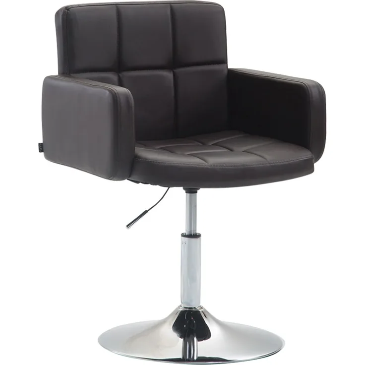 CLP Lounger Los Angeles Kunstleder Loungesessel mit Trompetenfuß,braun