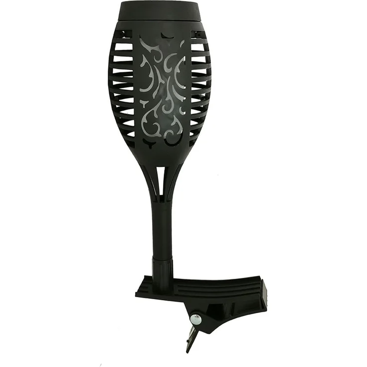 6x LED Solarfackeln, Feuereffekt, Klemme, schwarz H 26 cm – Bild 7