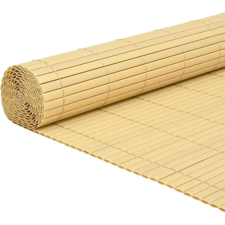 vidaXL Gartenzaun Doppelseitig Gelb 1,8x5 m PVC 42002625