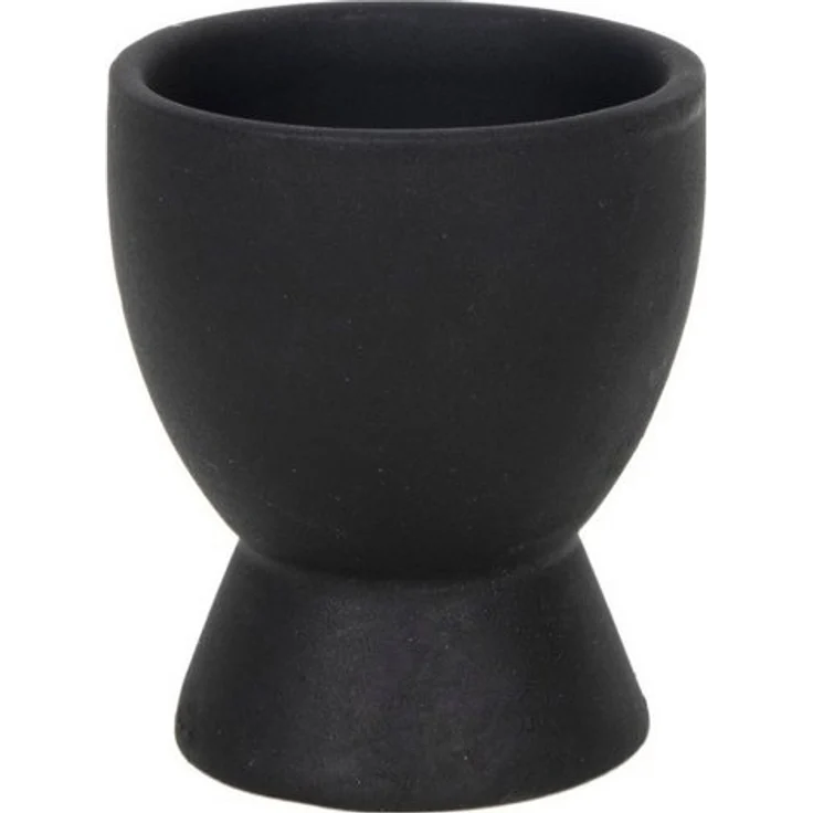 HIT Trading Eierbecher BRUNCH, Ø 6 cm, H 8 cm, Schwarz matt, (1-tlg), Steingut – Bild 2