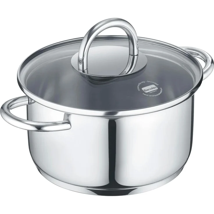 Berndes Kochtopf Mini mit Glasdeckel 12 und 14 cm, Edelstahl, poliert - b.mini, Edelstahl