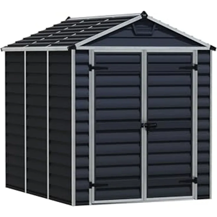 Palram - Canopia Kunststoff Gerätehaus Skylight 68 | Dunkelgrau | 229 x 185 x 217 cm