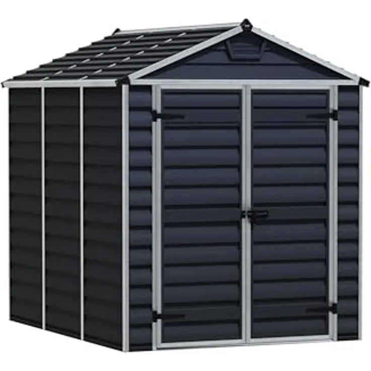Palram - Canopia Kunststoff Gerätehaus Skylight 68 | Dunkelgrau | 229 x 185 x 217 cm – Bild 1