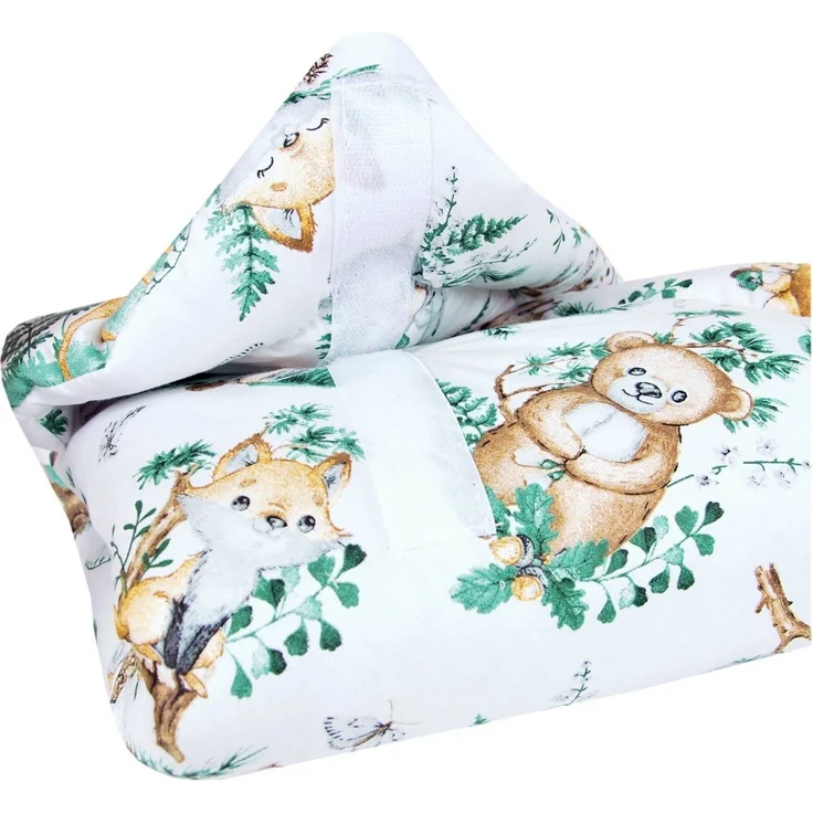 Babydecke BABYLUX Einschlagdecke BABYHÖRNCHEN 75x75cm Neugeborene, BabyLux, 123. Waldtiere – Bild 3