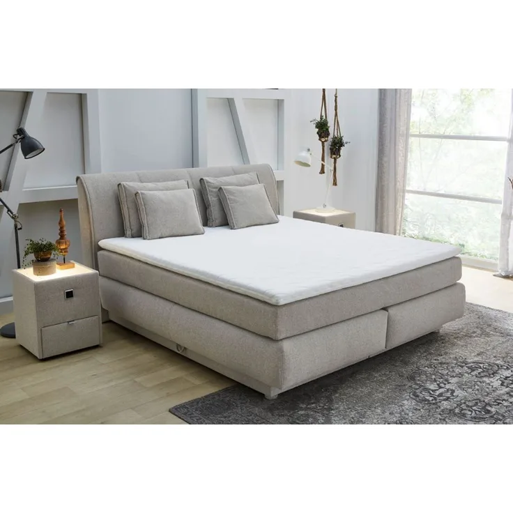 Jockenhöfer 'Carla' Boxspringbett mit Bettkasten, beige, 180x200 cm