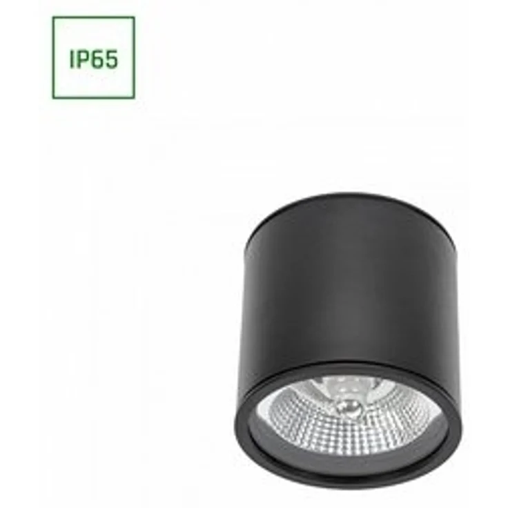 Deckenspots schwarz D-120mm AR111 GU10 IP65 rund – Bild 6