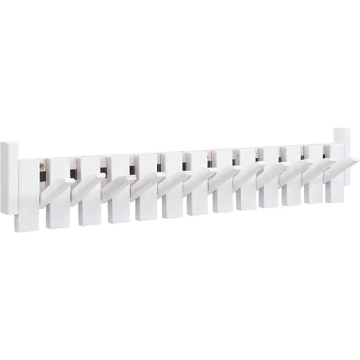 HOME DELUXE Garderobenleiste PORTE Weiß - 80 x 15 cm – Bild 1