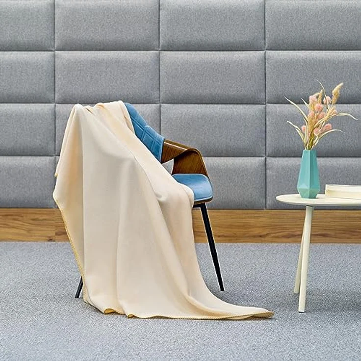 Teesa Polar-Decke 130x150 cm TEESA - cremefarben – Bild 5