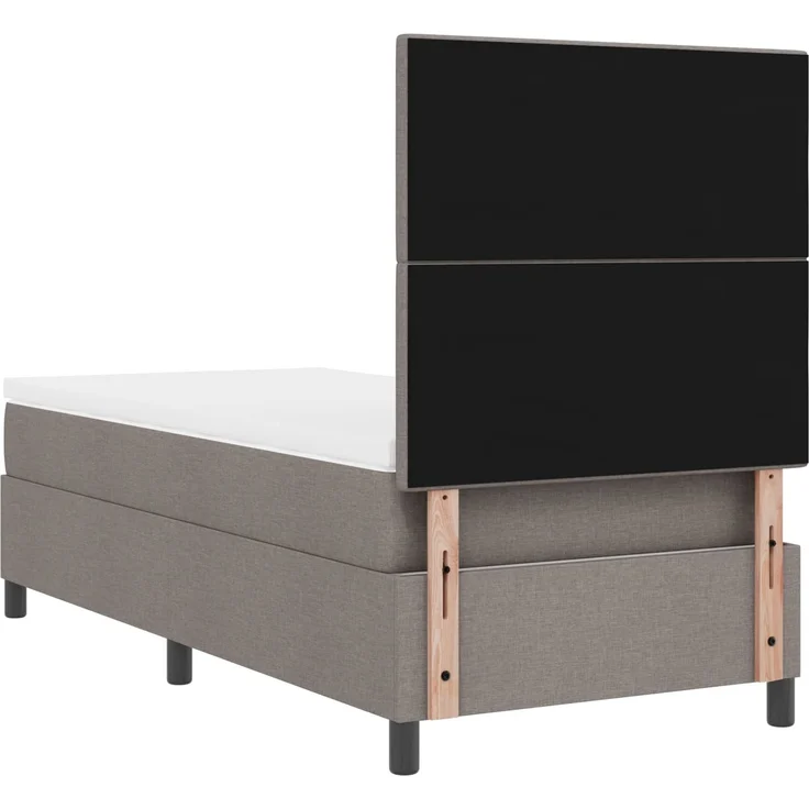 vidaXL Boxspringbett mit LED-Lichtleisten Taupe 80 x 200 cm Stoff 3342827 – Bild 5